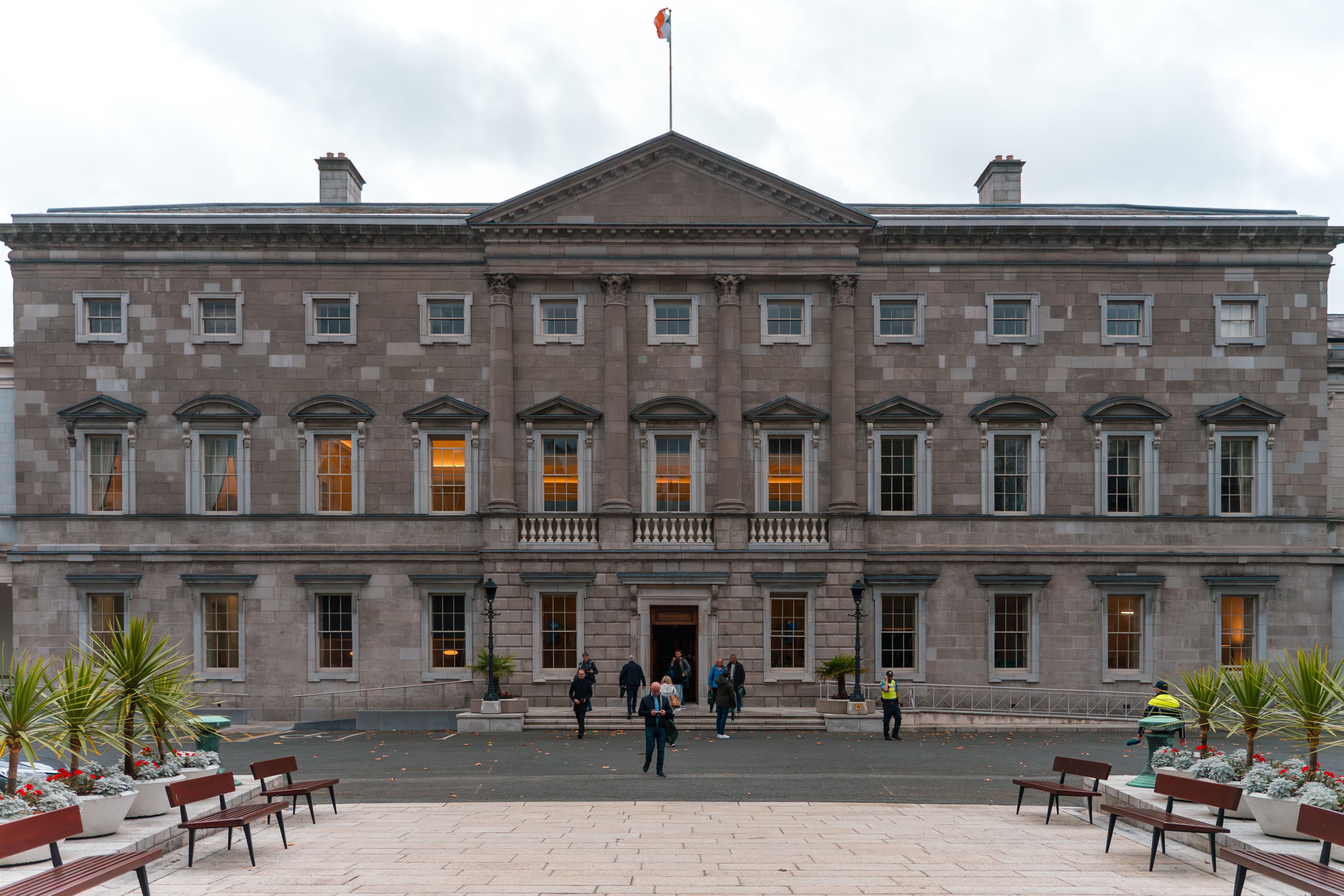 Leinster House a Dublino, sede del Parlamento irlandese (Oireachtas)