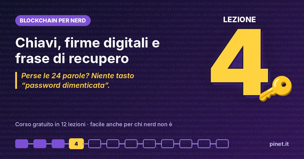 Blockchain per nerd, copertina della lezione 4