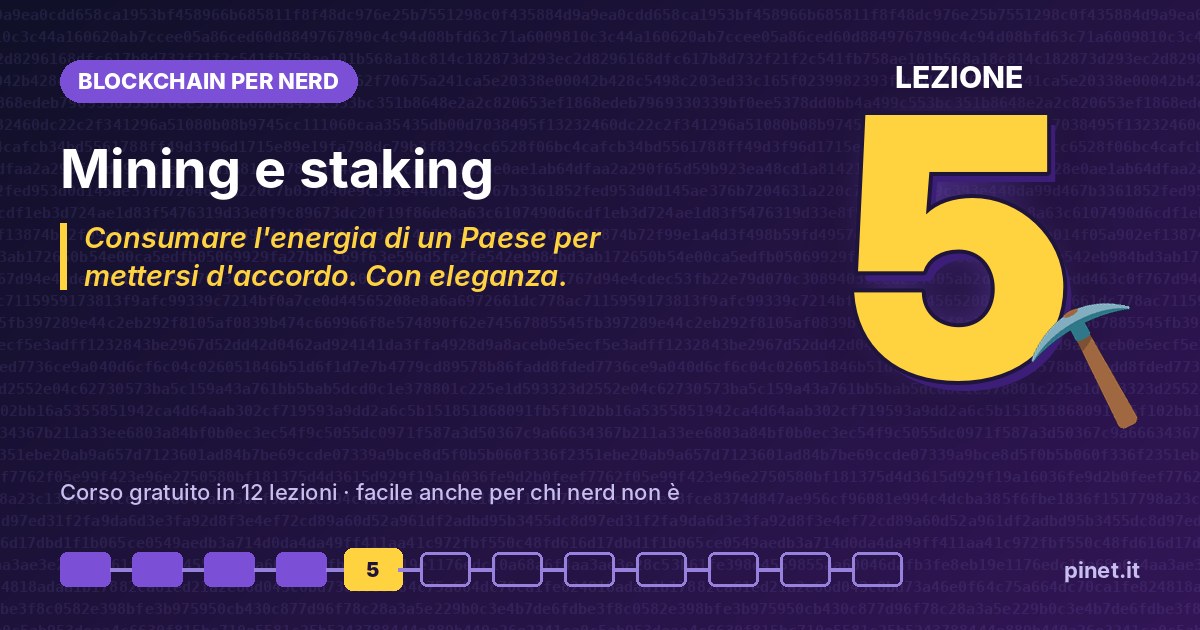 Blockchain per nerd, copertina della lezione 5