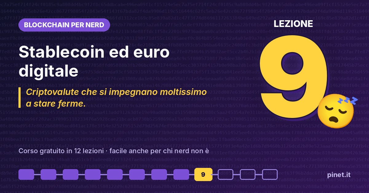 Blockchain per nerd, copertina della lezione 9
