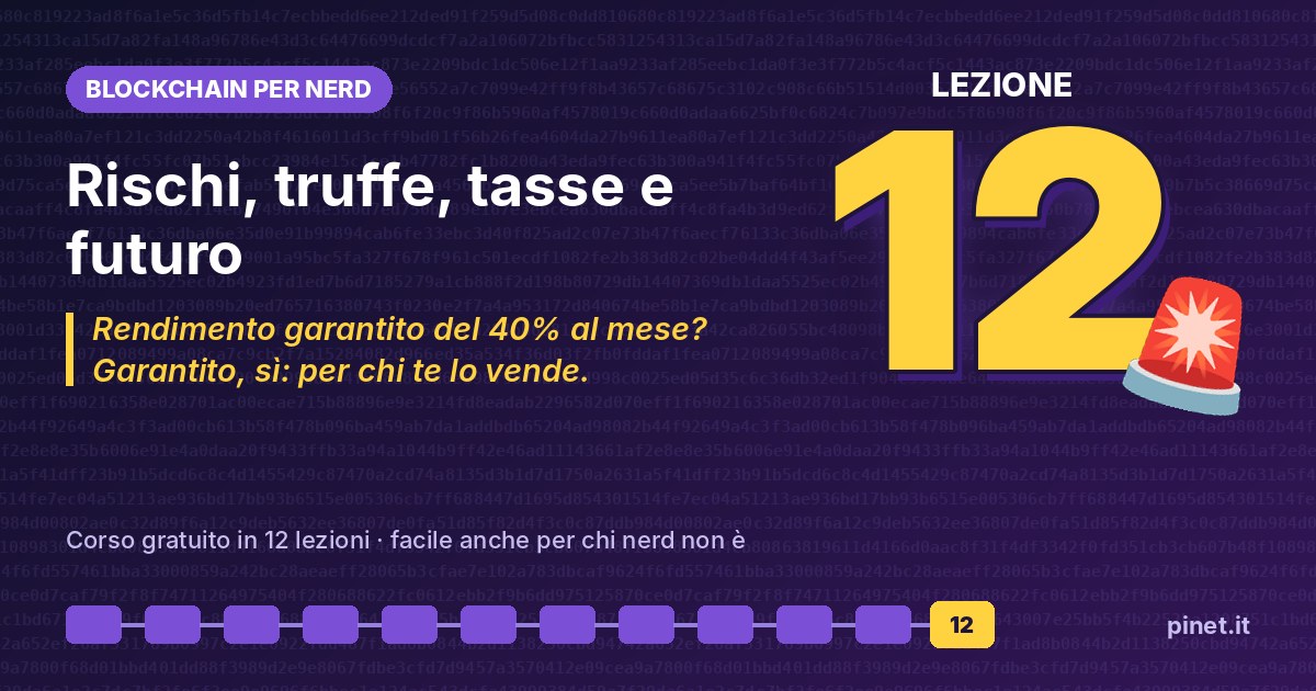 Blockchain per nerd, copertina della lezione 12