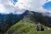 Pascolo di montagna con prato verde e colline sullo sfondo, il tipo di superficie su cui si concentrano i rischi di frode nei pagamenti PAC